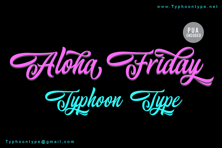 Aloha Friday字体 1