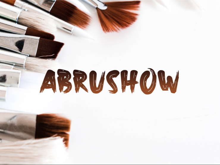 a Abrushow字体 1