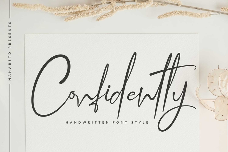 Confidently - Modern Signature Script字体 2