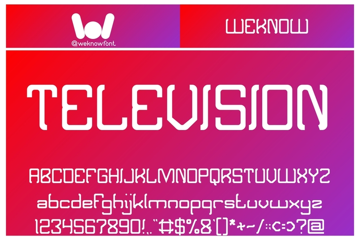 TELEVISION字体 1