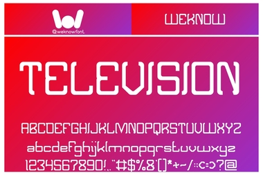 TELEVISION字体
