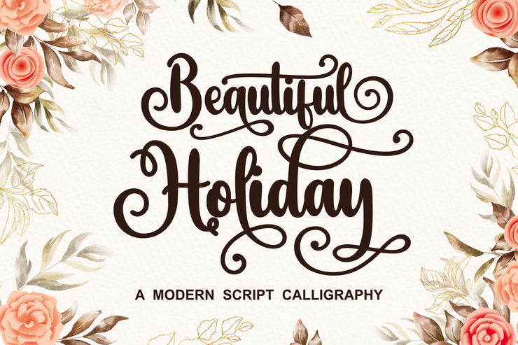 Beautiful Holiday字体 2