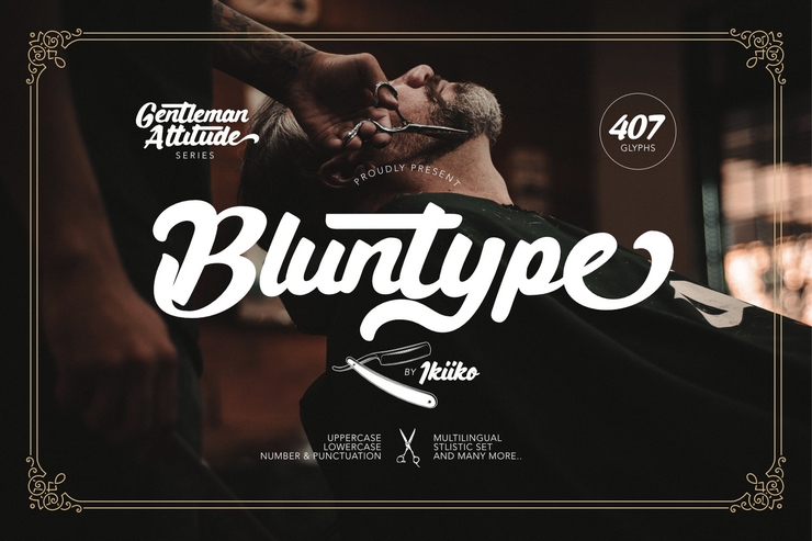 Bluntype字体 3