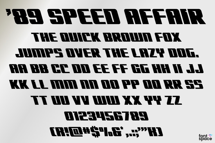 '89 Speed Affair字体 5