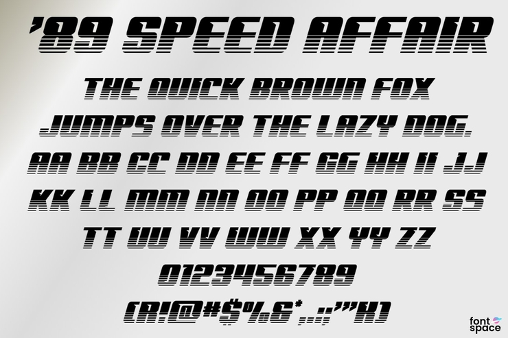 '89 Speed Affair字体 8