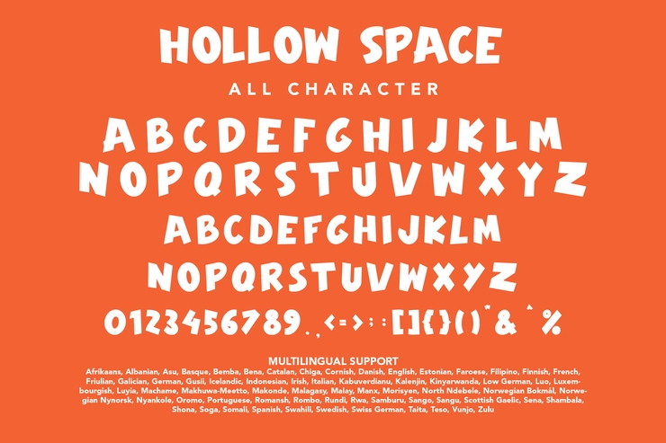 Hollow Space字体 6