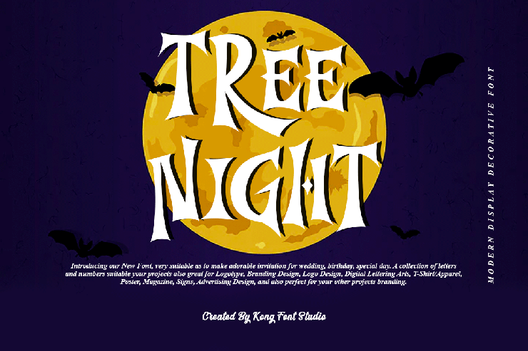 Tree Night字体 1