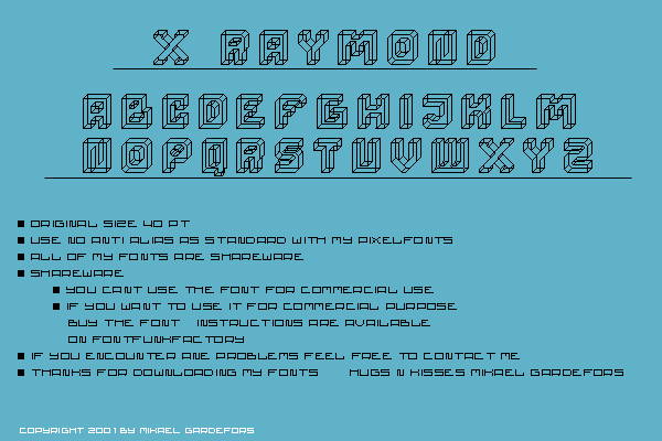 xraymond字体 1