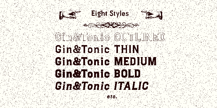 Gin And Tonic字体 1