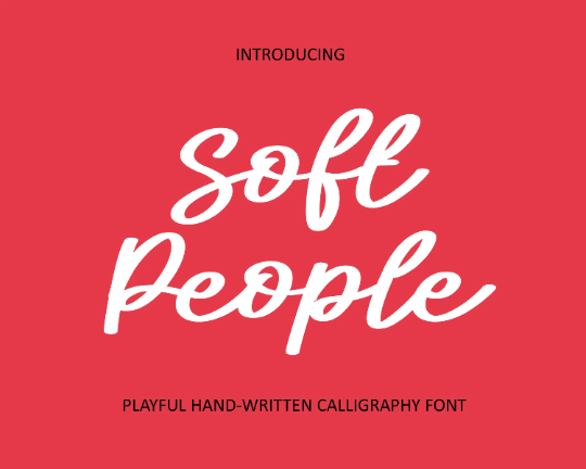 Soft People字体 1