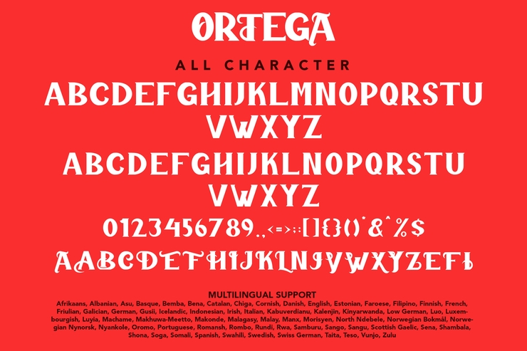 Ortega字体 6