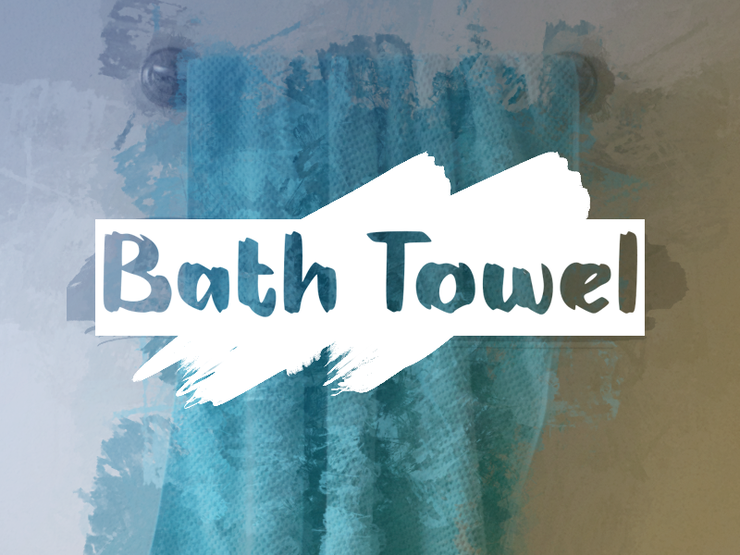 b Bath Towel字体 1