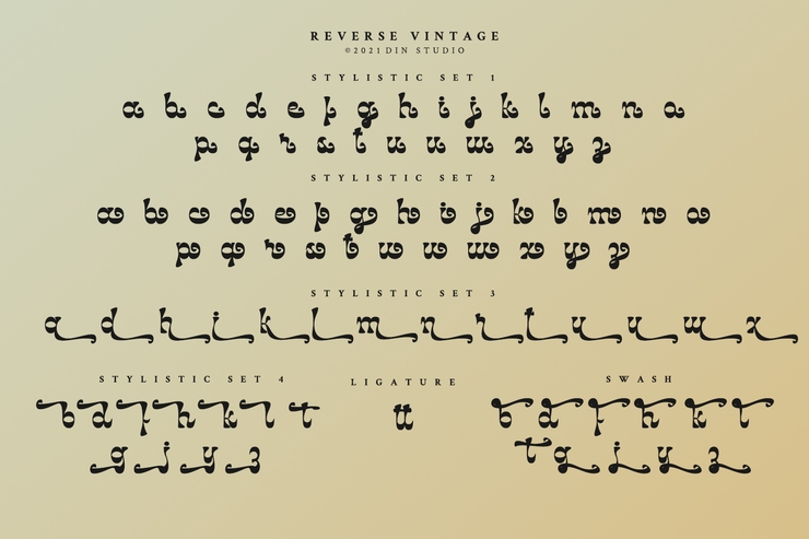 Reverse Vintage字体 1