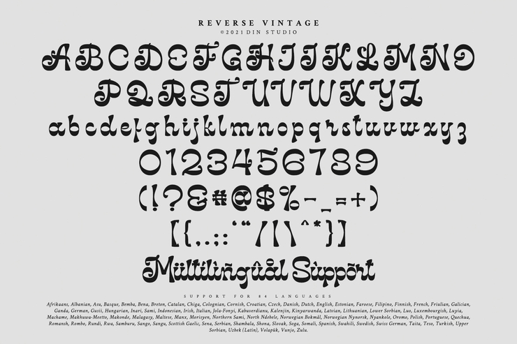 Reverse Vintage字体 5