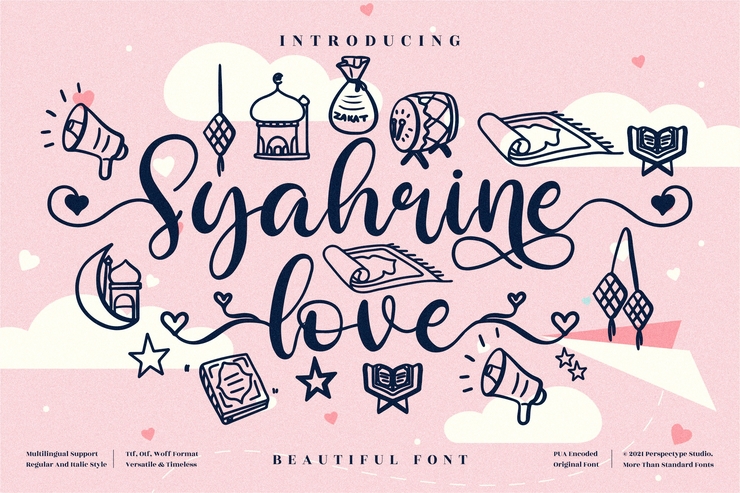 Syahrine love字体 3