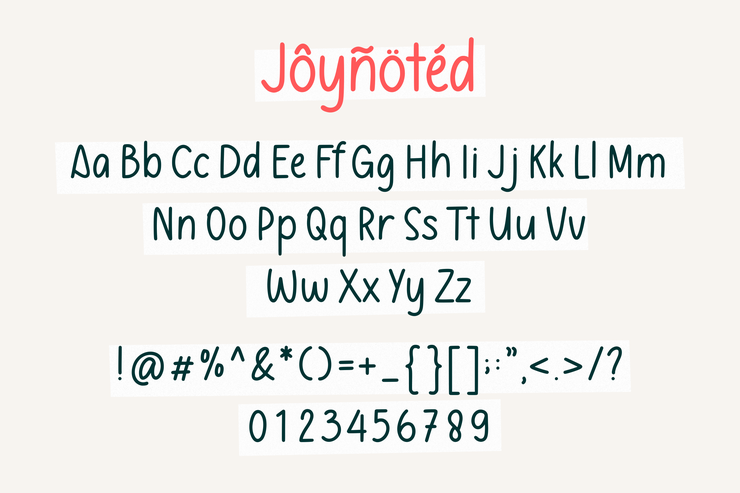 Joynoted字体 7