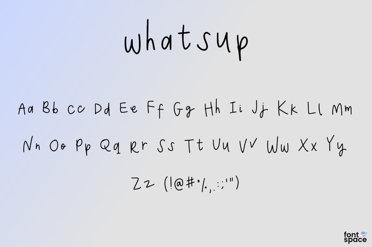 whatsup字体 1