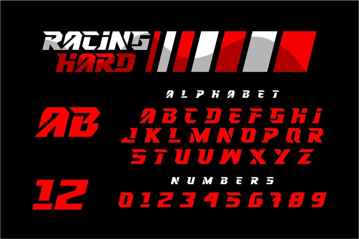 RACING HARD字体 3