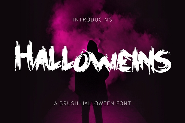 Halloweins - Brush字体 4