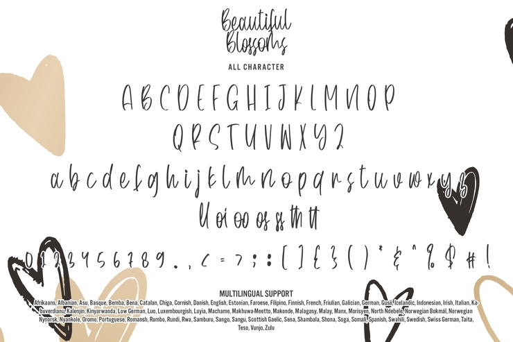 Beautiful Blossoms字体 1