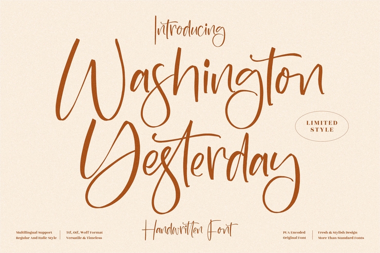 Washington Yesterday字体 8