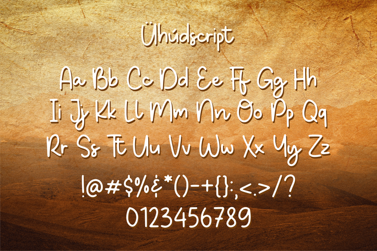 Uhudscript字体 3