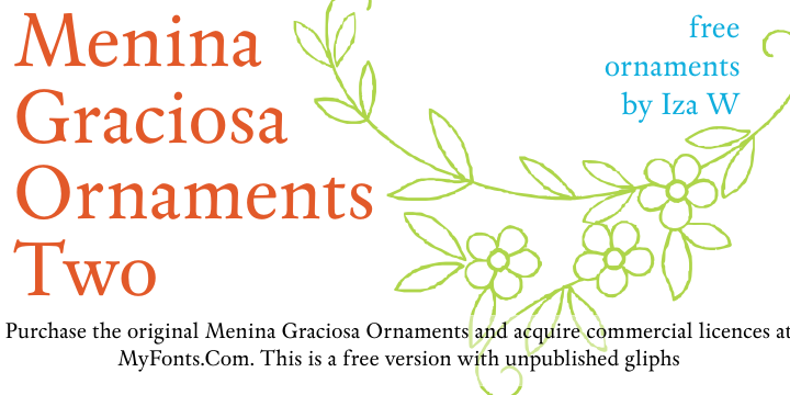 Menina Graciosa Ornaments Two字体 1