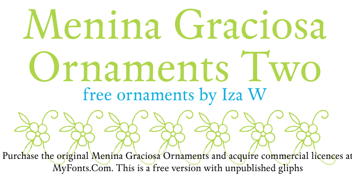 Menina Graciosa Ornaments Two字体 2