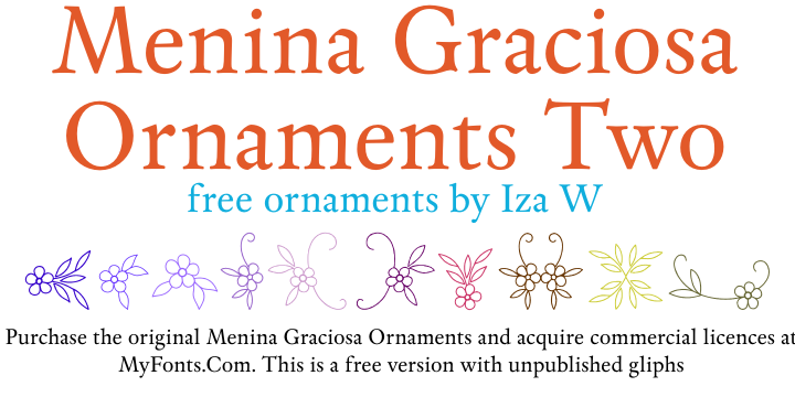 Menina Graciosa Ornaments Two字体 3