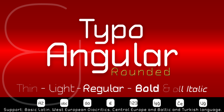 Typo Angular Demo字体 1
