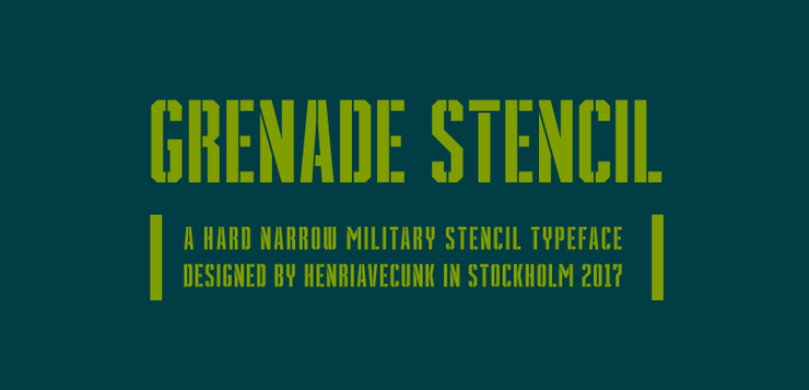 Grenade Stencil字体 1