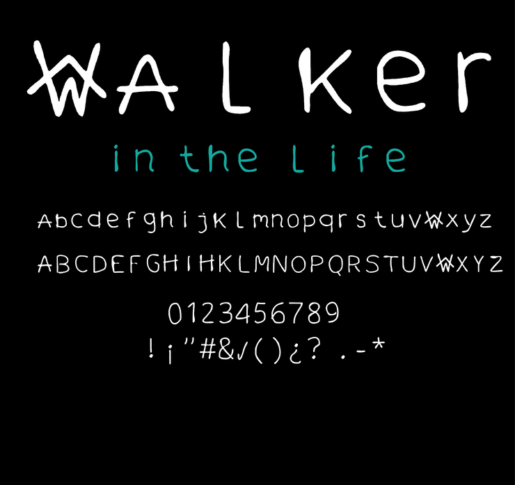 walker in the life字体 1