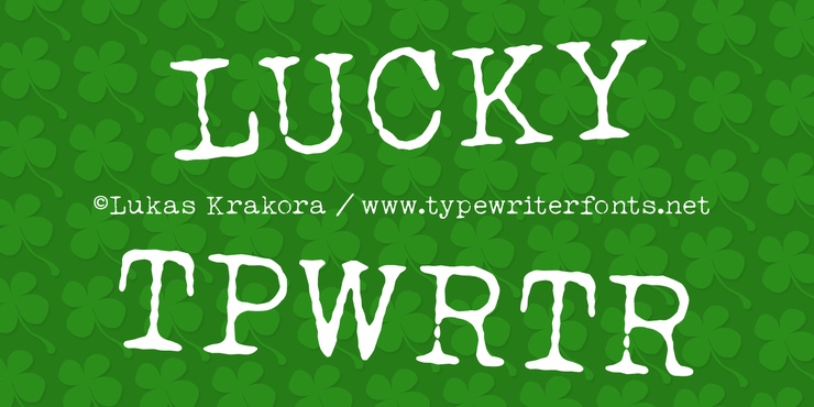 LUCKY TYPEWRITER字体 2