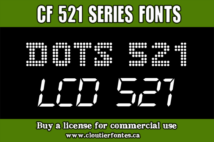 CF Dots 521字体 1