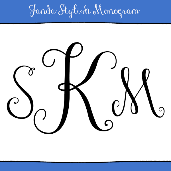 Janda Stylish Monogram字体 2