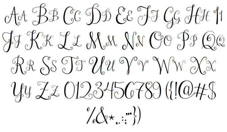 Janda Stylish Monogram字体 3