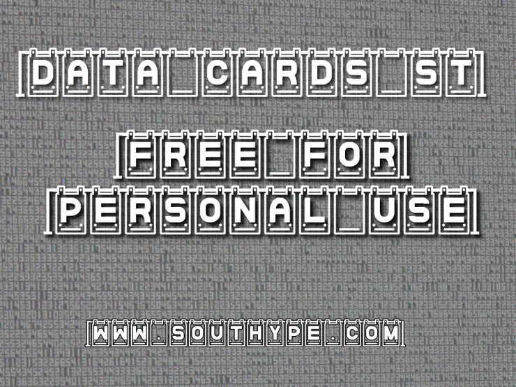 Data Cards St字体 1