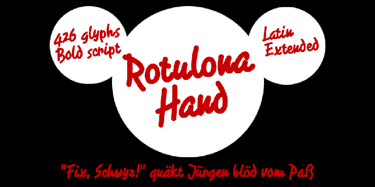 Rotulona Hand字体 1