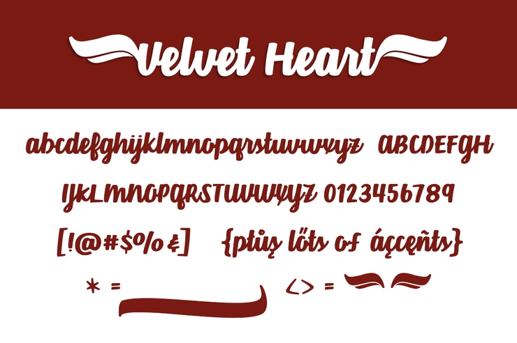 Velvet Heart* 字体 2