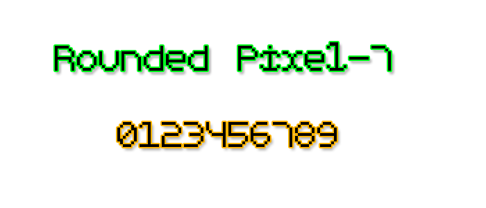 Rounded Pixel-7字体 1