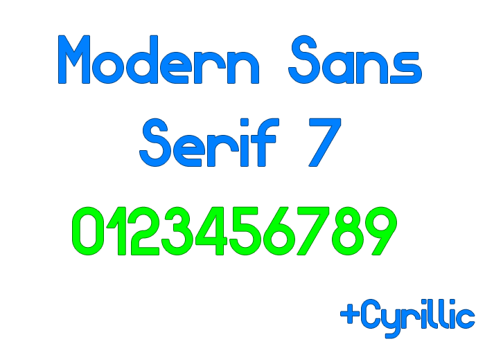 Modern Sans Serif 7字体 1