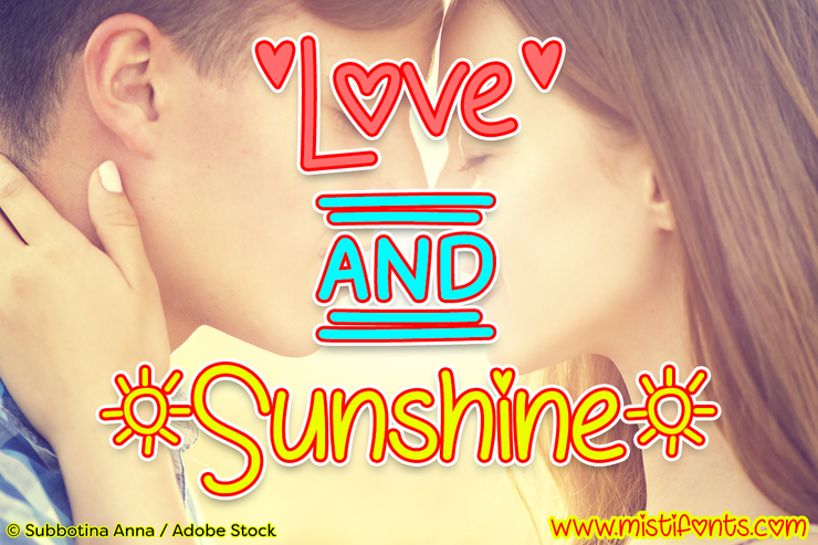 Love & Sunshine字体 1