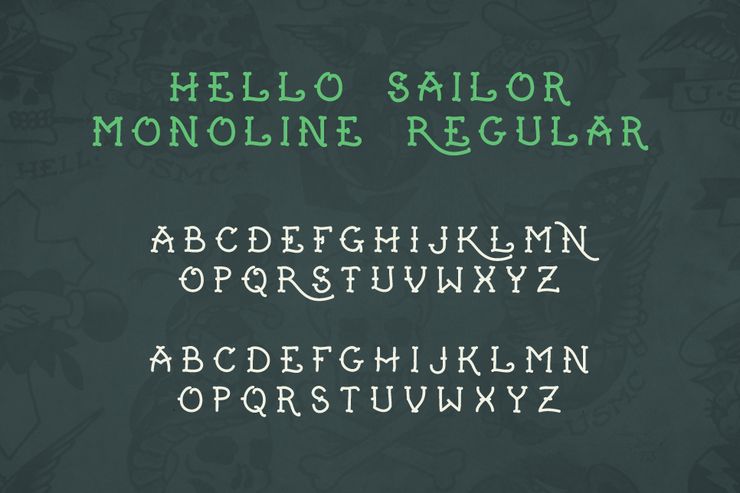 Hello Sailor Monoline字体 4