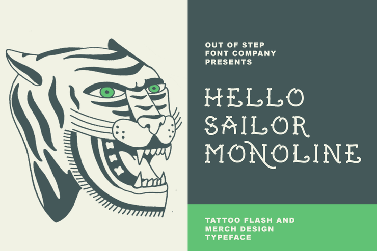 Hello Sailor Monoline字体 5