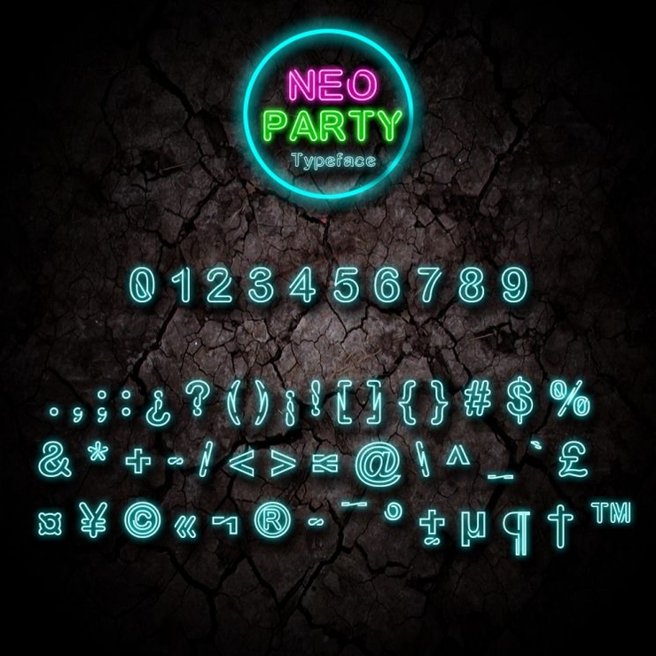 NÉO PARTY字体 2