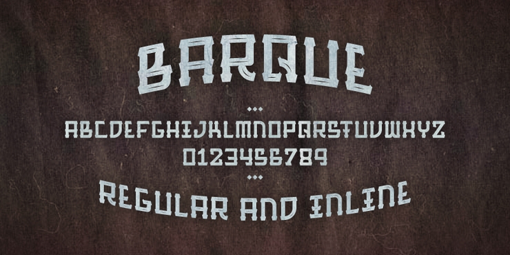 BarqueInline字体 1