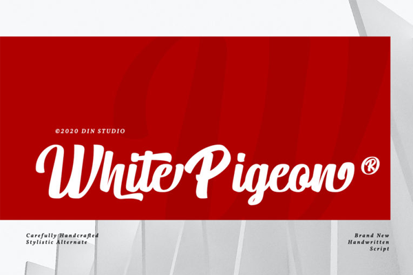 White Pigeon字体 3