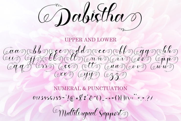 Dabistha字体 8