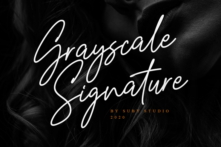Grayscale Signature字体 1
