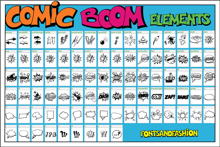 Comic Boom Elements字体 1
